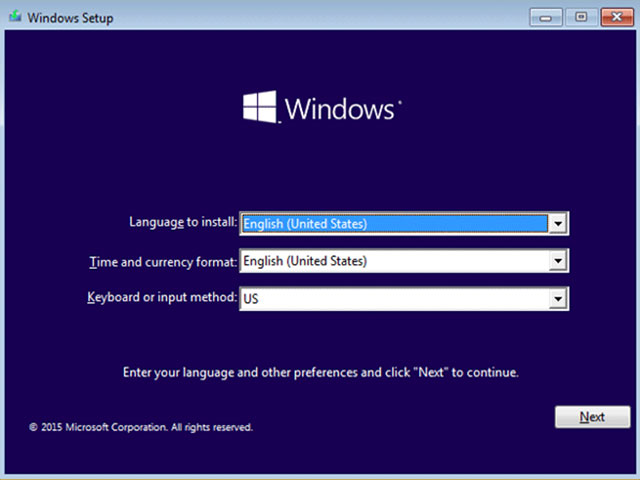 Install Windows 10 step 3