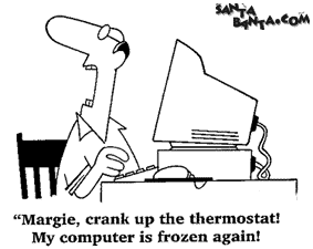 computer froze